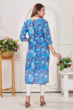 Digital Print Pure Cotton Straight A-line Kurtis - Image 4